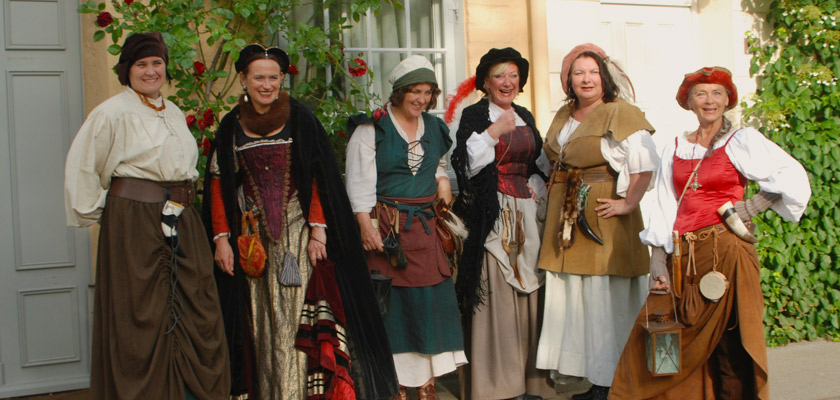 Guides in period costume